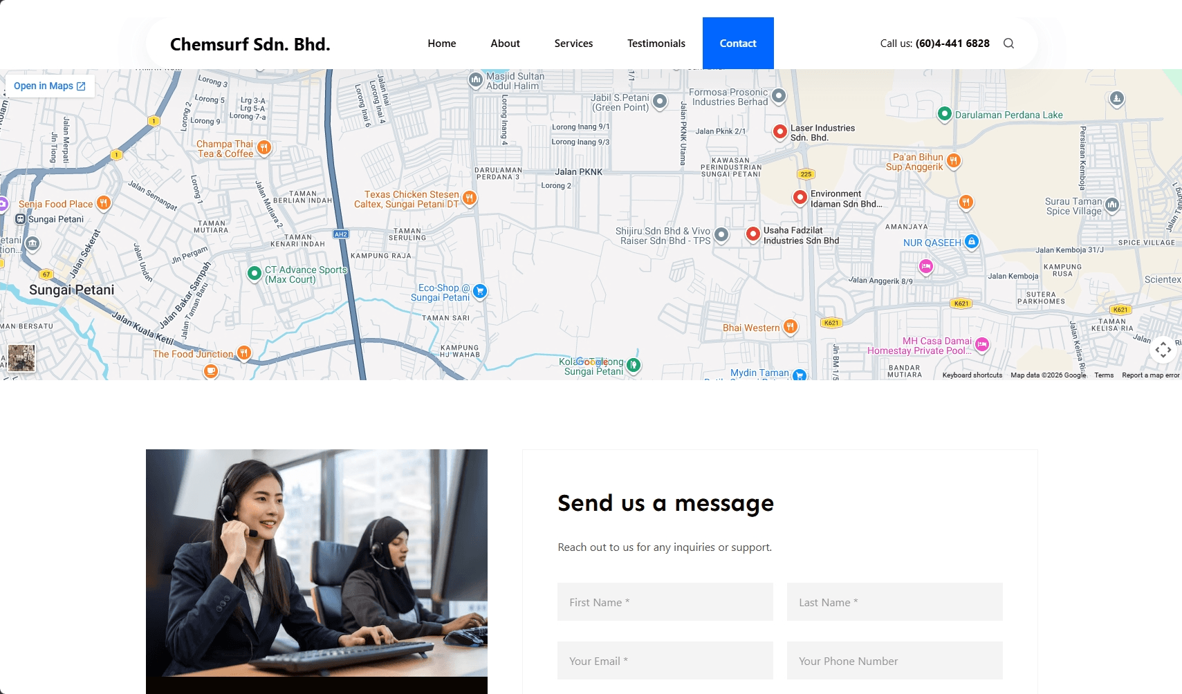 chemisurf contact page