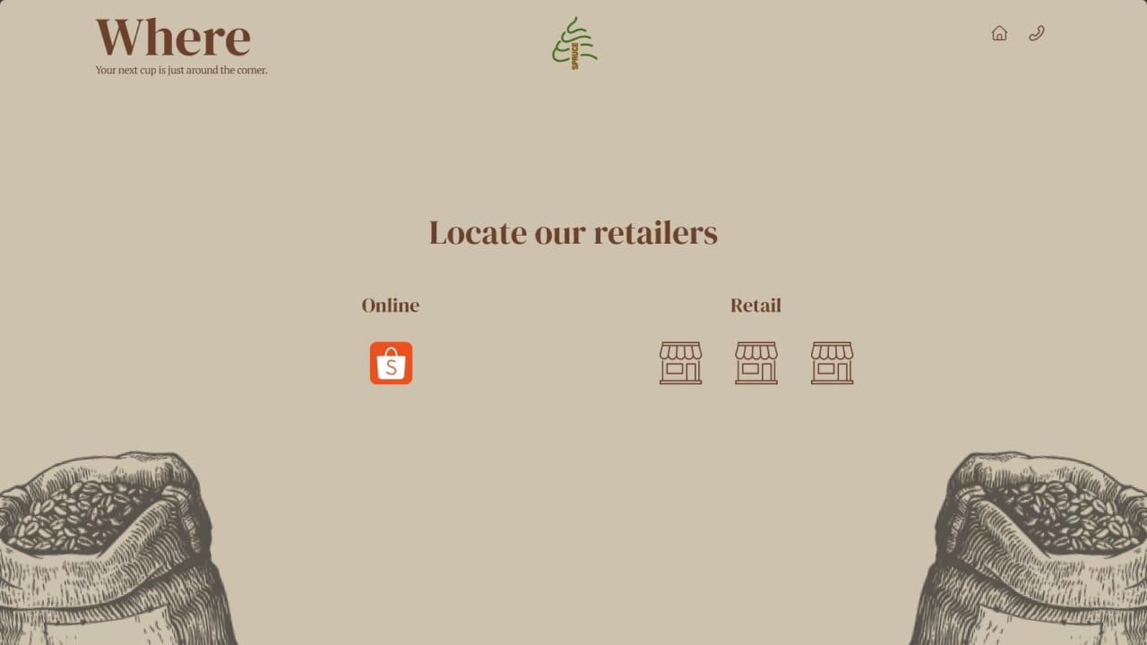 call to action page in spruce's website